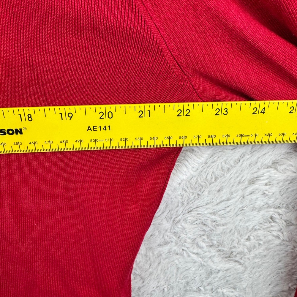 Chico's Turtleneck Sweater 3 Womens XL Red Office Classic Layering Holiday Cozy - Picture 9 of 11